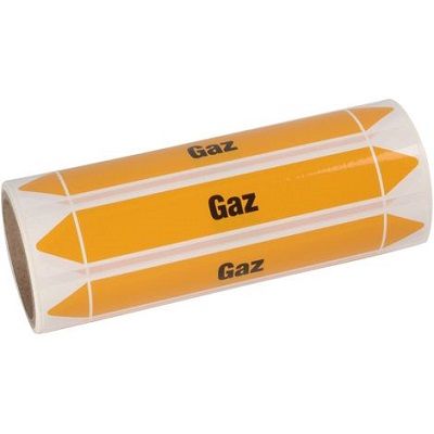 Rouleau de 100 étiquettes Gaz, Gaz Naturel, Propane