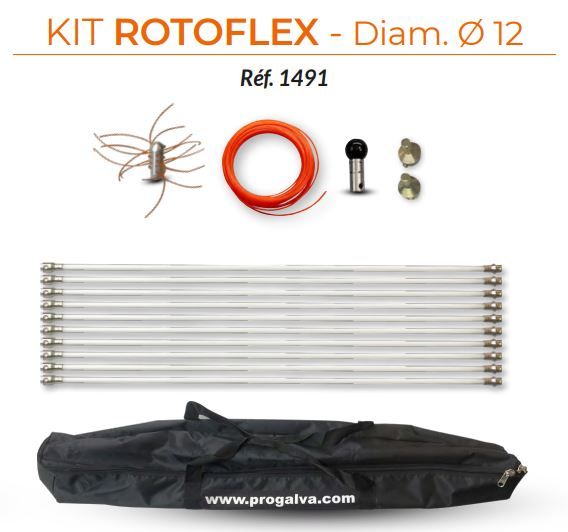 Kit Rotoflex pour débistrage des conduits tubés - Progalva