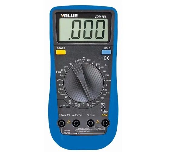 Multimètre digital avec thermocouple - TF-VDM151 - VALUE