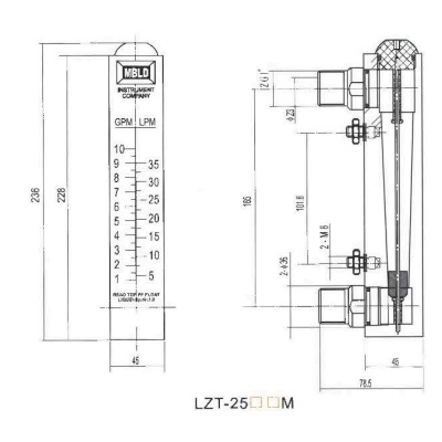 DÉBITMÈTRE LZT 2510M FLO20002 MBLD
