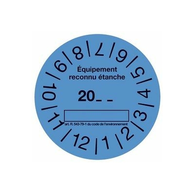 Rouleau de 50 étiquettes de contrôle étanchéité bleu CLI02152