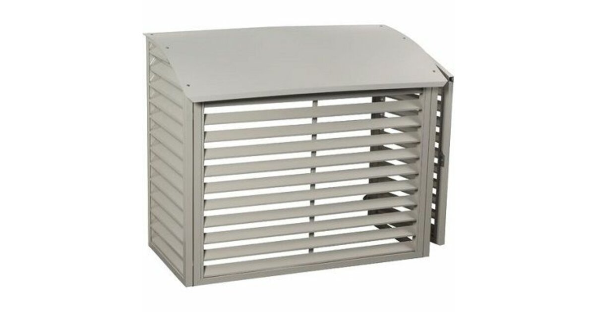 Cache Climatiseur Extérieur En Bois - Protection Contre Intempéries - Ventilation Optimisée - Pour Balcon Et Jardin