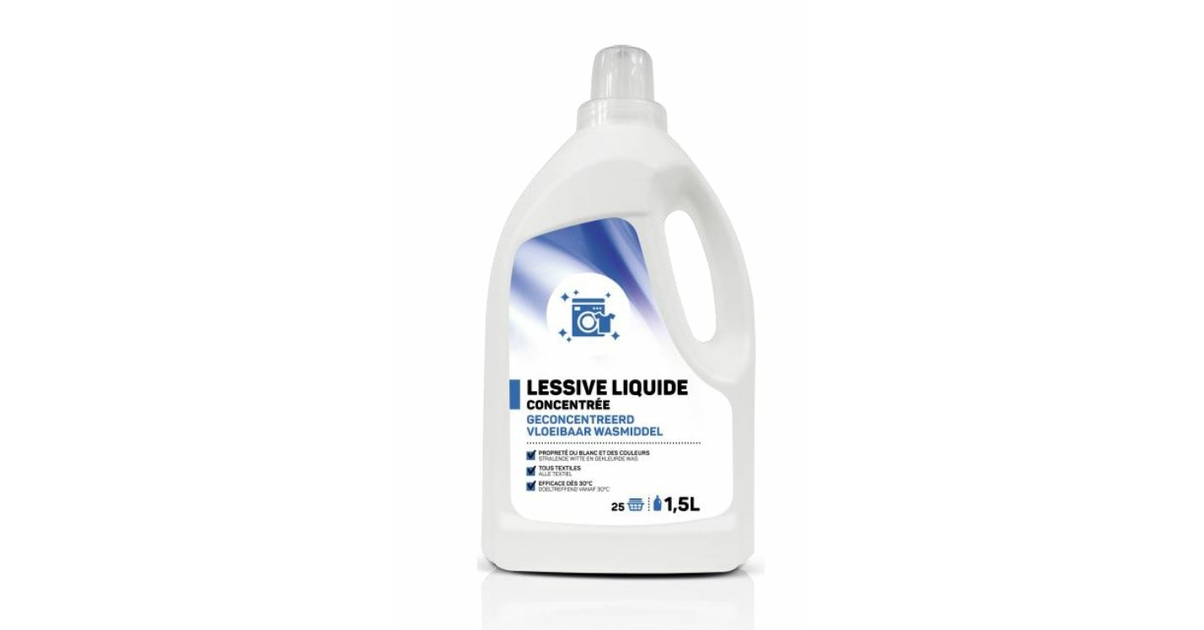 Lessive liquide concentrée blanc et couleur