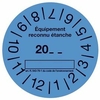 Rouleau de 50 étiquettes de contrôle étanchéité bleu CLI02152