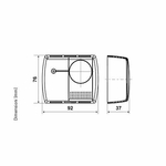 Dimensions Thermostat dambiance à tension de vapeur C16