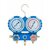 Manomètre 2 voies en coffret R1234yf jeu 3 flexibles 1,5m coupleurs automobiles VALUE Teddington