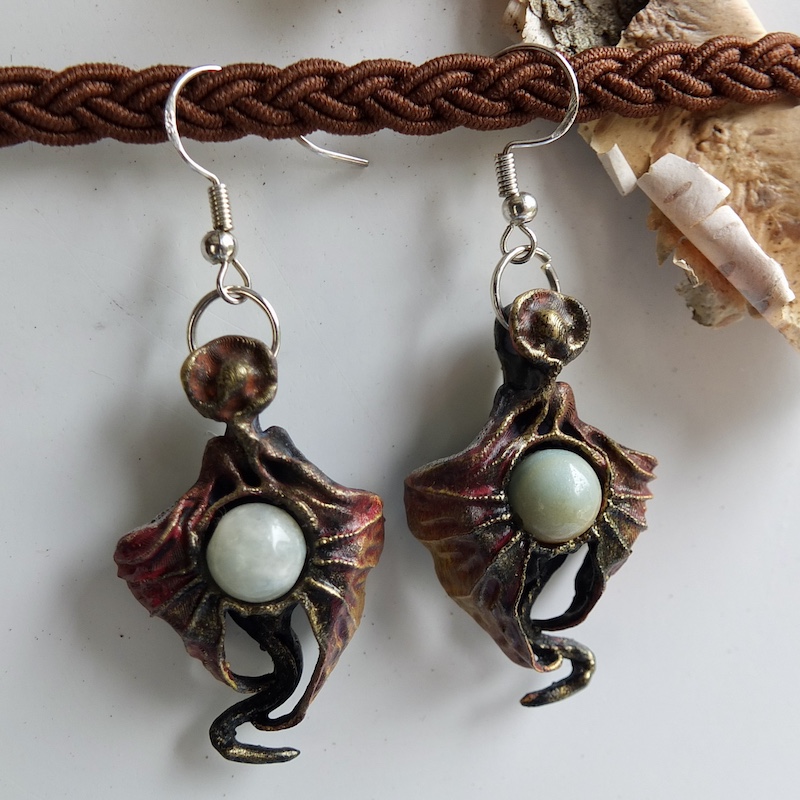 Boucles d'oreilles Dragonnières Agate V2