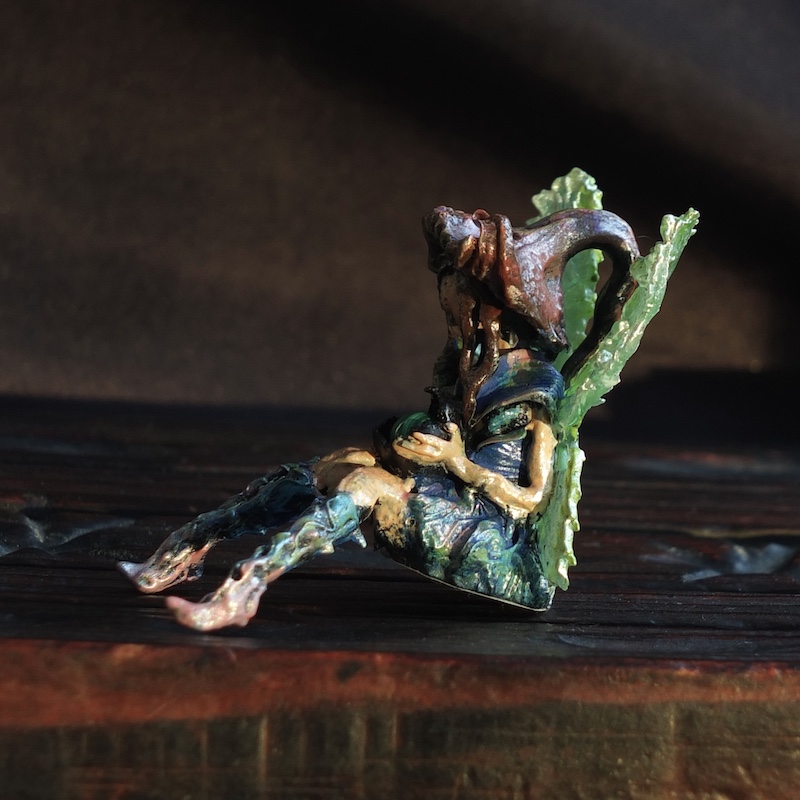 Figurine %22Brindille ailée%22 Malachite2