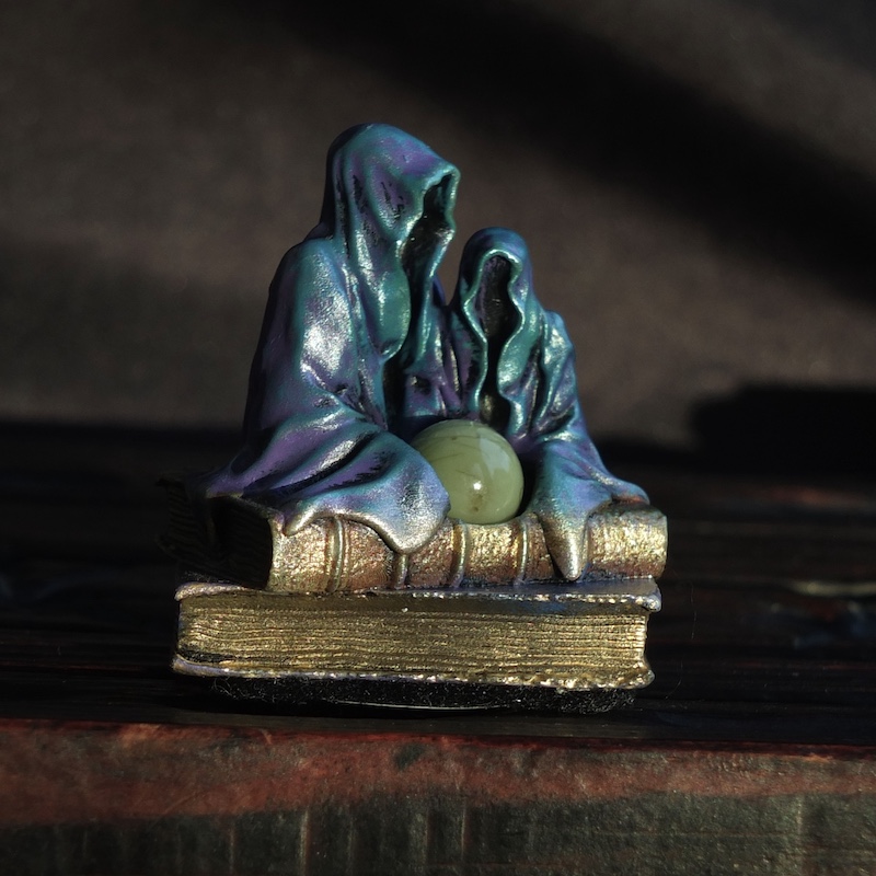 Figurine %22Le conteur%22 Chrysoprase 1