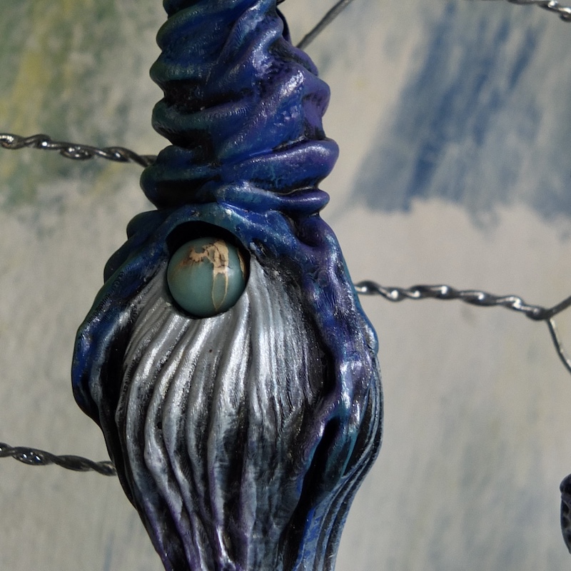 Pendentif %22Espiègle%22 Jaspe Aqua 3
