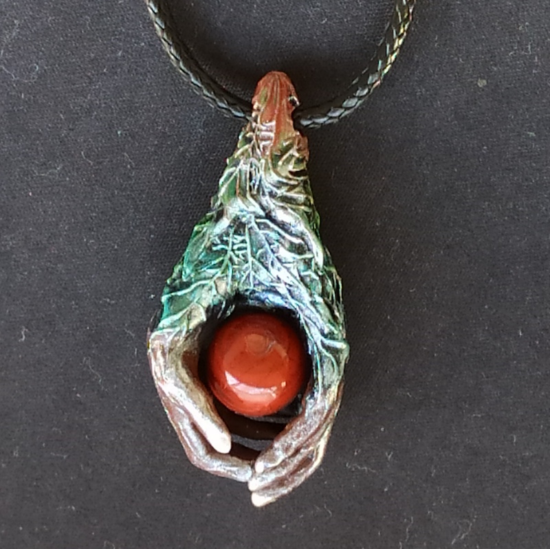 Graine d'amour Pendentif Jaspe rouge