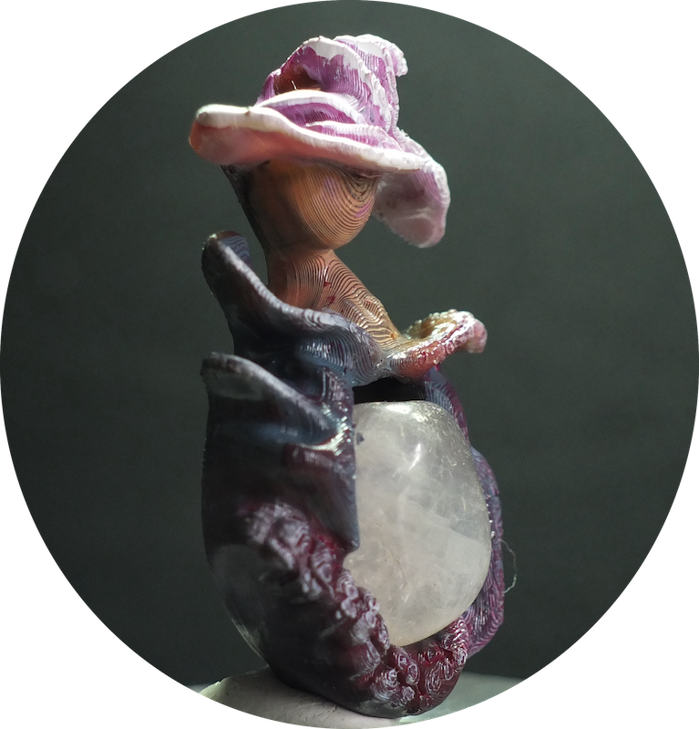 Pendentif Quartz rose PM - Pendentif pierre naturelle Gaia Passion - Le secret des lutins.2