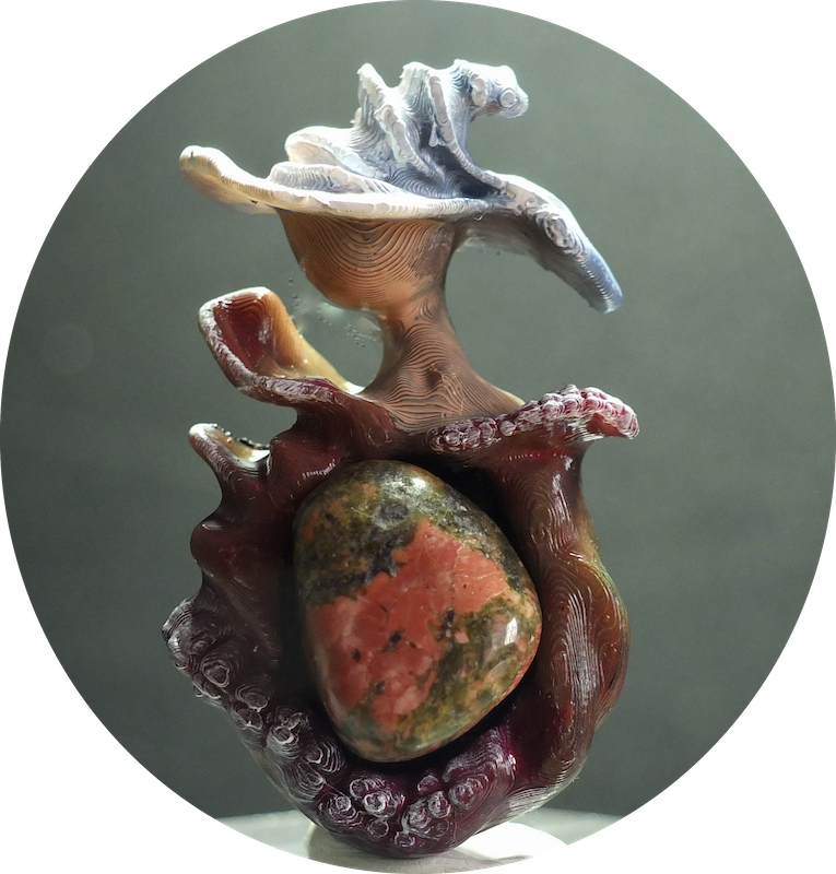 Pendentif Unakite PM - Pendentif pierre naturelle Gaia Passion - Le secret des lutins