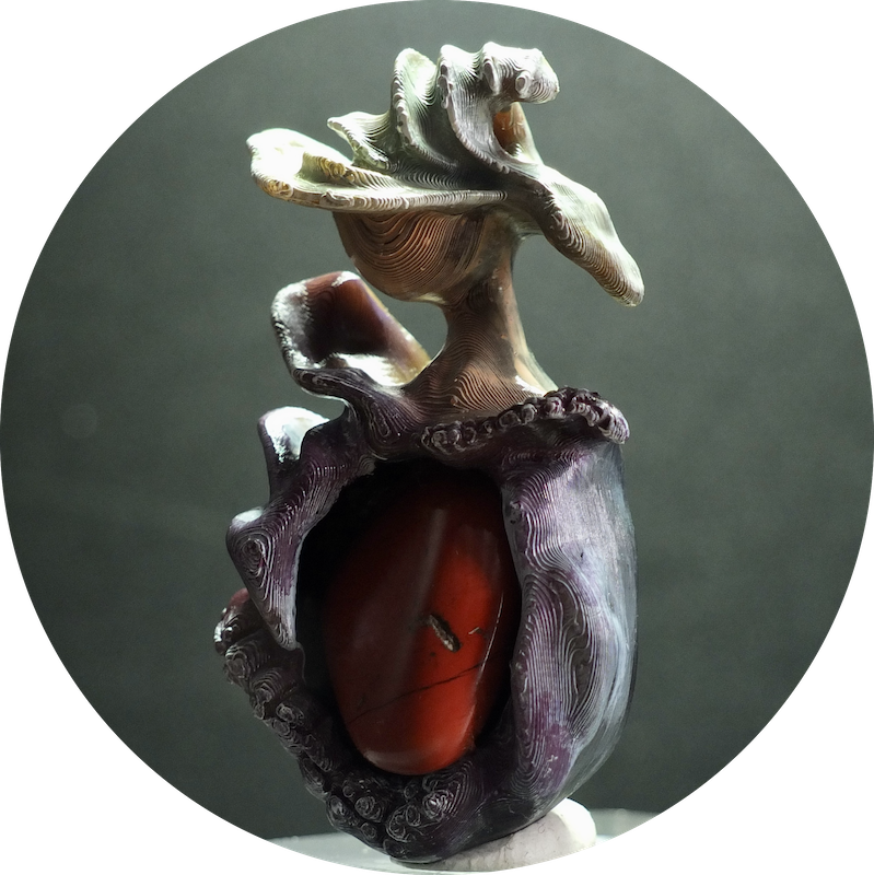 Pendentif Jaspe rougeMM - Pendentif pierre naturelle Gaia Passion - Le secret des lutins.2