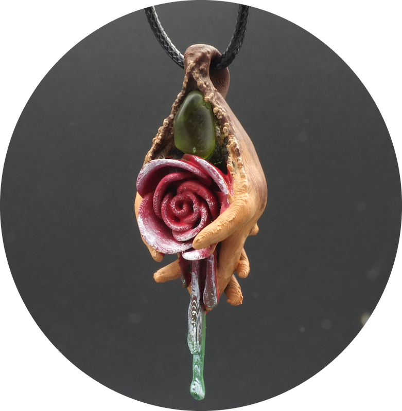 Pendentif Péridote - Pendentif pierre naturelle Gaia Passion - Le secret des lutins.2