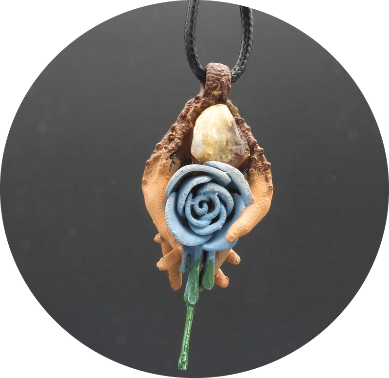 Pendentif Citrine - Pendentif pierre naturelle Gaia Passion - Le secret des lutins.2