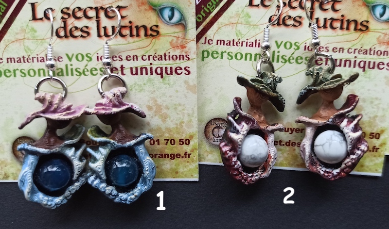Boucles doreilles pierre naturelle Gaia Passion2