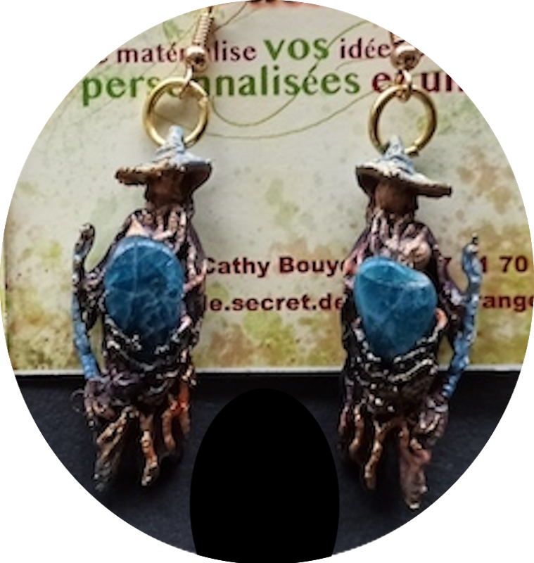 Boucles d'oreilles pierre naturelle Gaia Cueilleurs copie
