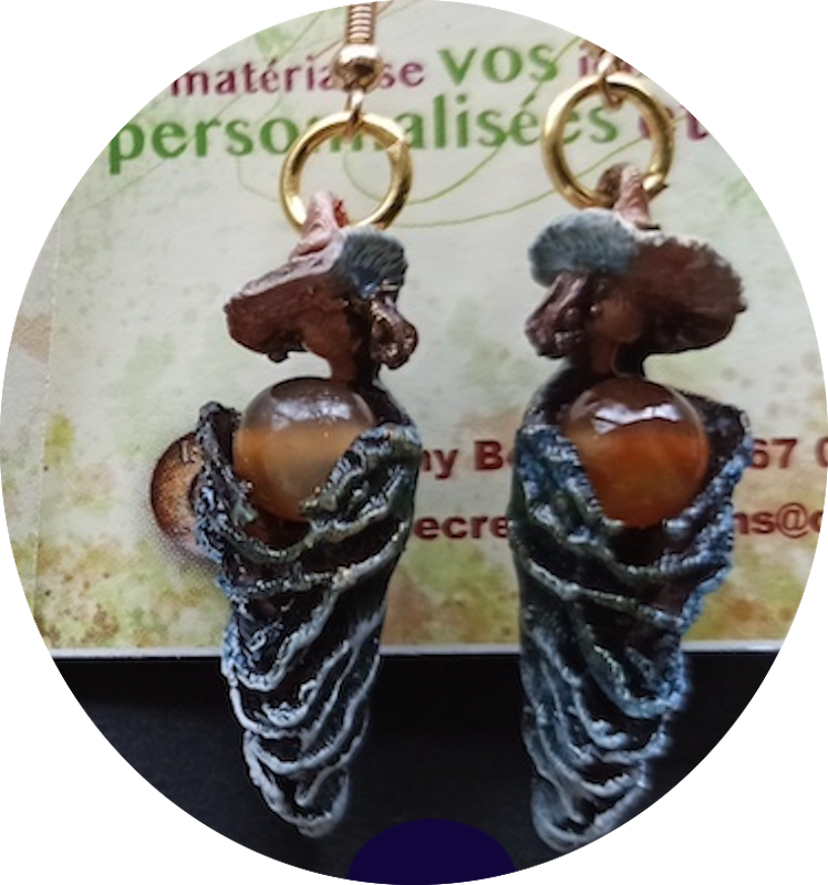 Boucles d'oreilles pierre naturelle Gaia Portefaix2