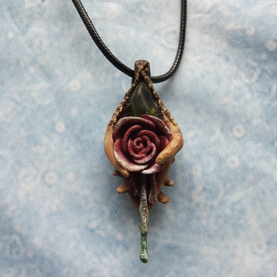 Pendentif Rosée du matin Péridote V2