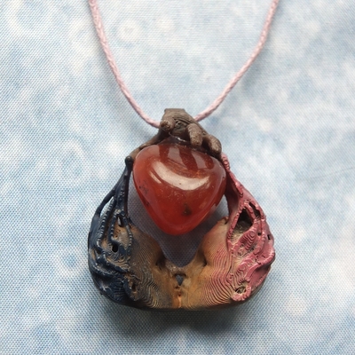 Pendentif Amour volé  cornaline V2