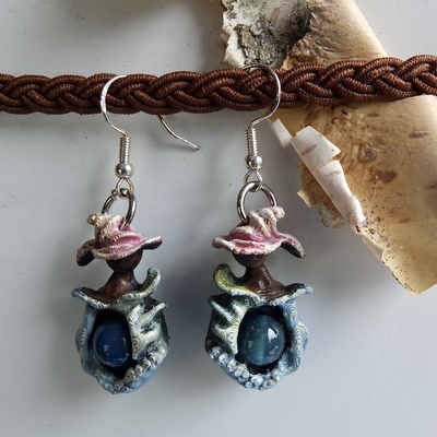 Boucles d'oreilles Lutins Passion Agate V2