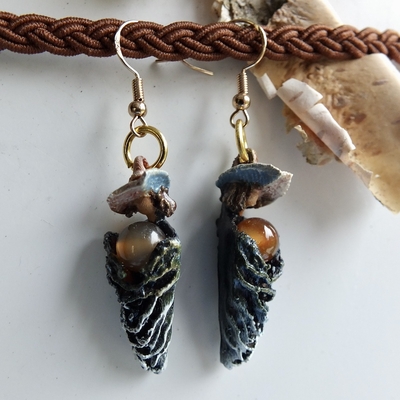 Boucles d'oreilles Portefaix Cornaline V1