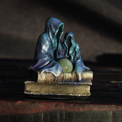 Figurine %22Le conteur%22 Chrysoprase 1