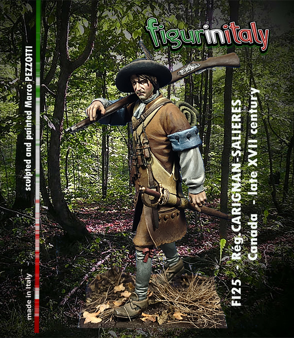 Soldat du Régiment Carignan Sallière, Canada Fin 17ieme Siècle Epoque