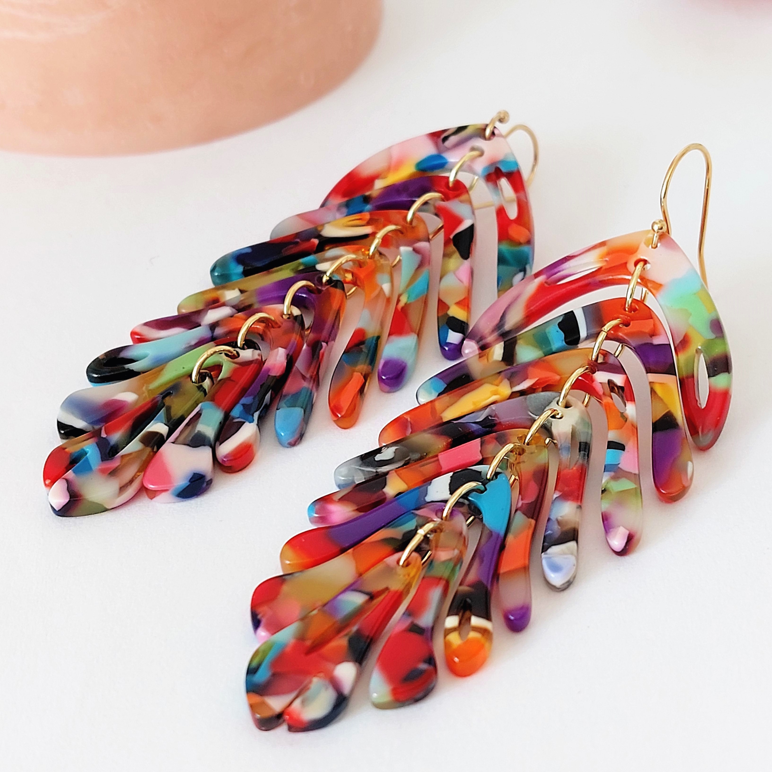 boucles-doreilles-pendantes-acetate-Gold filled-angela-linsolentebijoux-multicolores