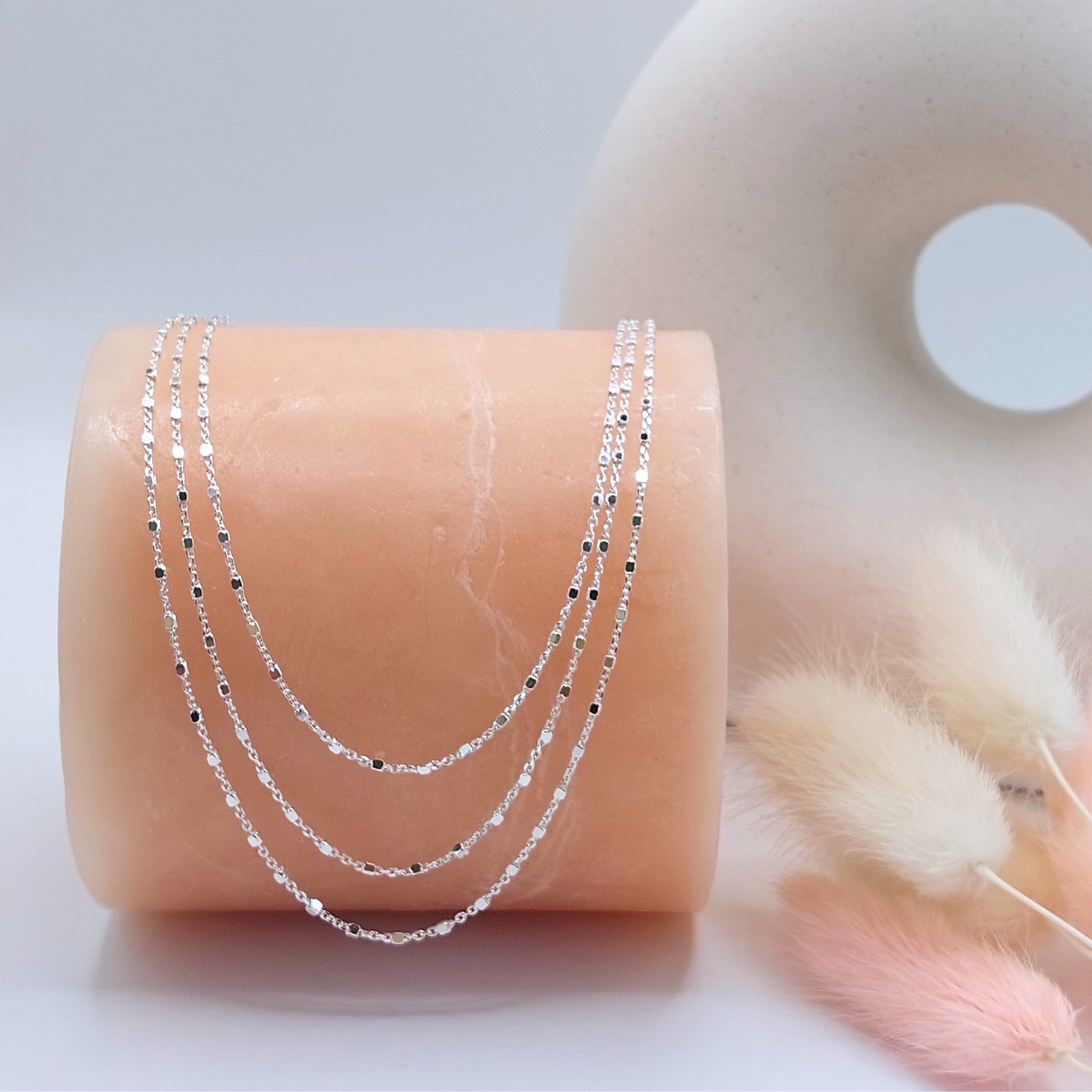 Argent 925 Collier Longue Chaine Chaine Femme Argent 925 Chaîne