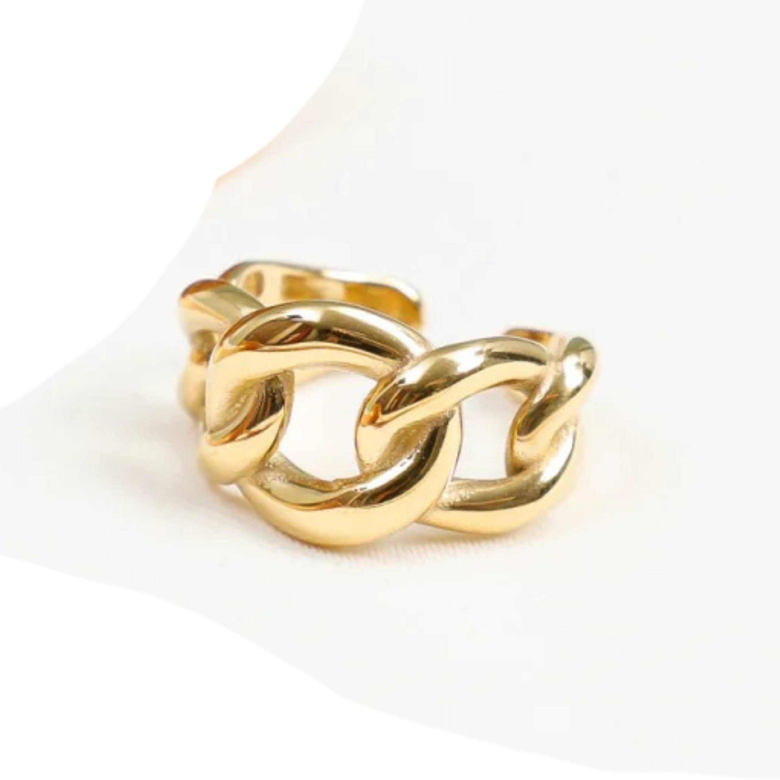 bague-dorée-anneaux-maillons-entrelacés-acier-inoxydable-linsolente-bijoux