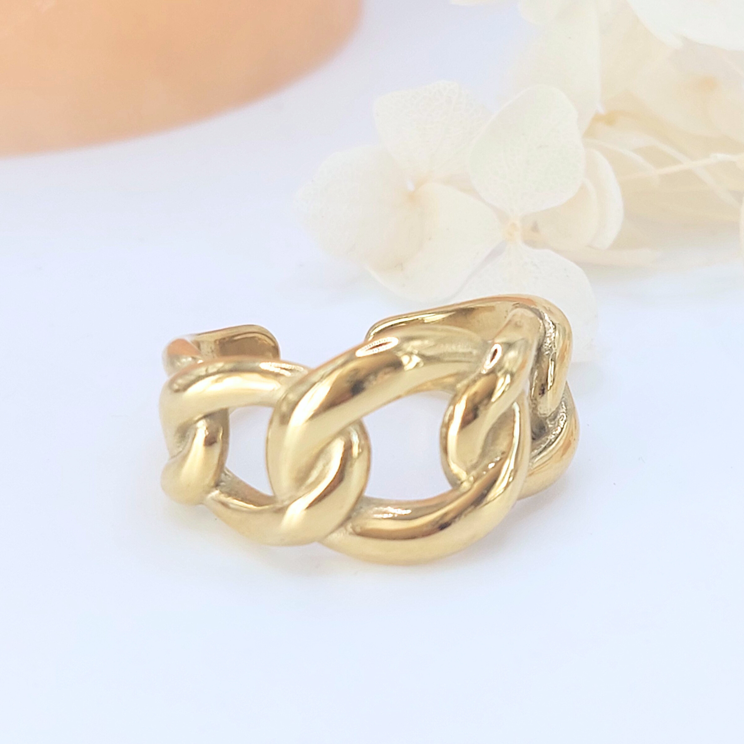 bague-dorée-anneaux-maillons-entrelacés-acier-inoxydable-doré-l-insolente-bijoux