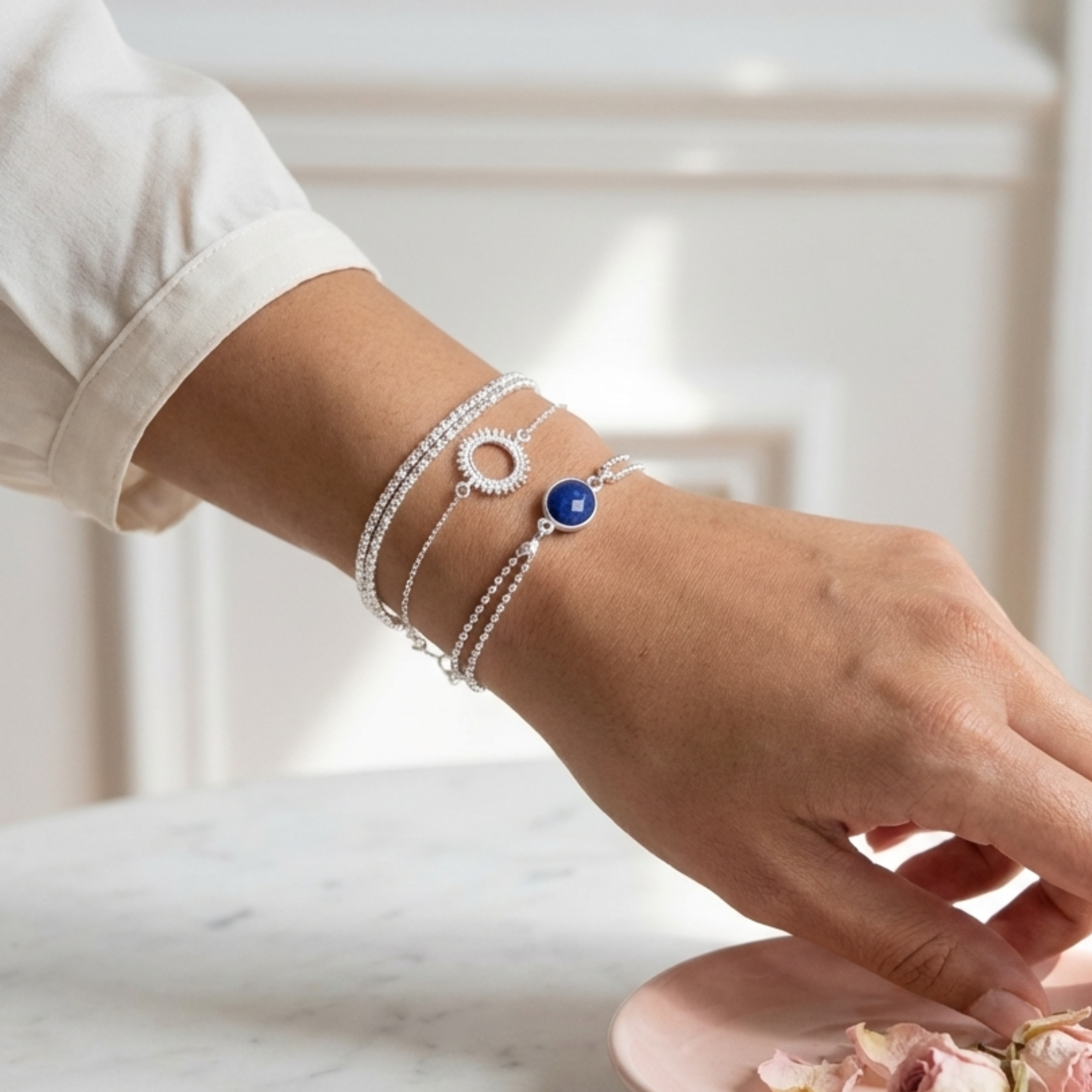 bracelet-argent-925-massif-femme-chaîne-lapis-lazuli-véritable-lithotherapie-l-insolente-bijoux
