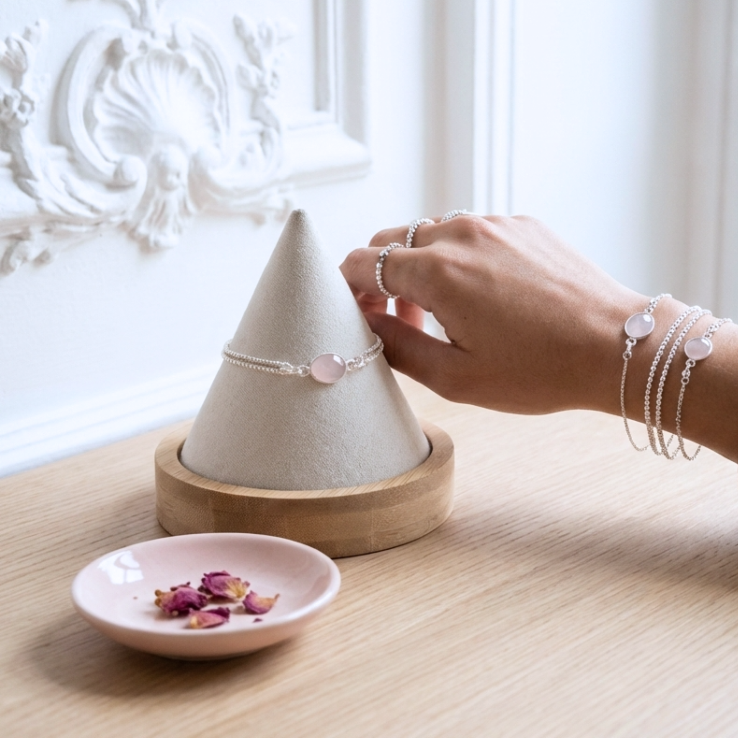 bracelet-argent-massif-femme-chaine-quartz-rose-linsolente-bijoux