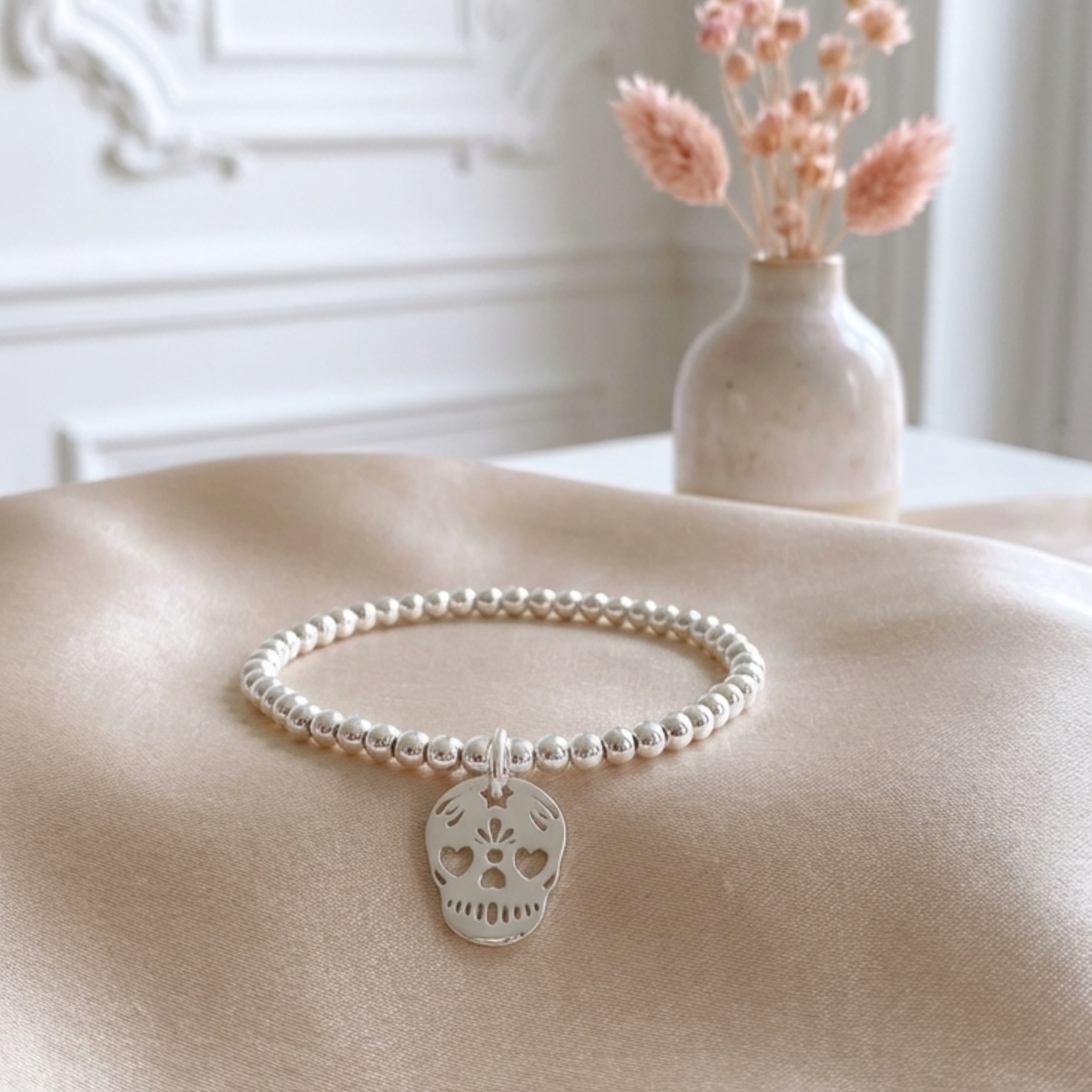 bracelet-femme-elastique-argent-925-tete-de-mort-mexicaine-calavera-massif-l-insolente-bijoux