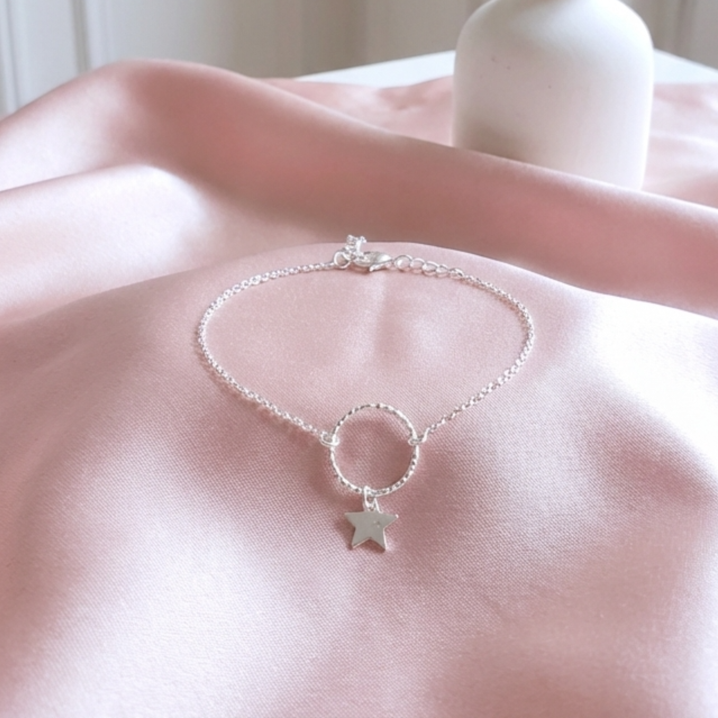 bracelet-chaine-argent-massif-925-etoile-cercle-diamanté-l-insolente-bijoux