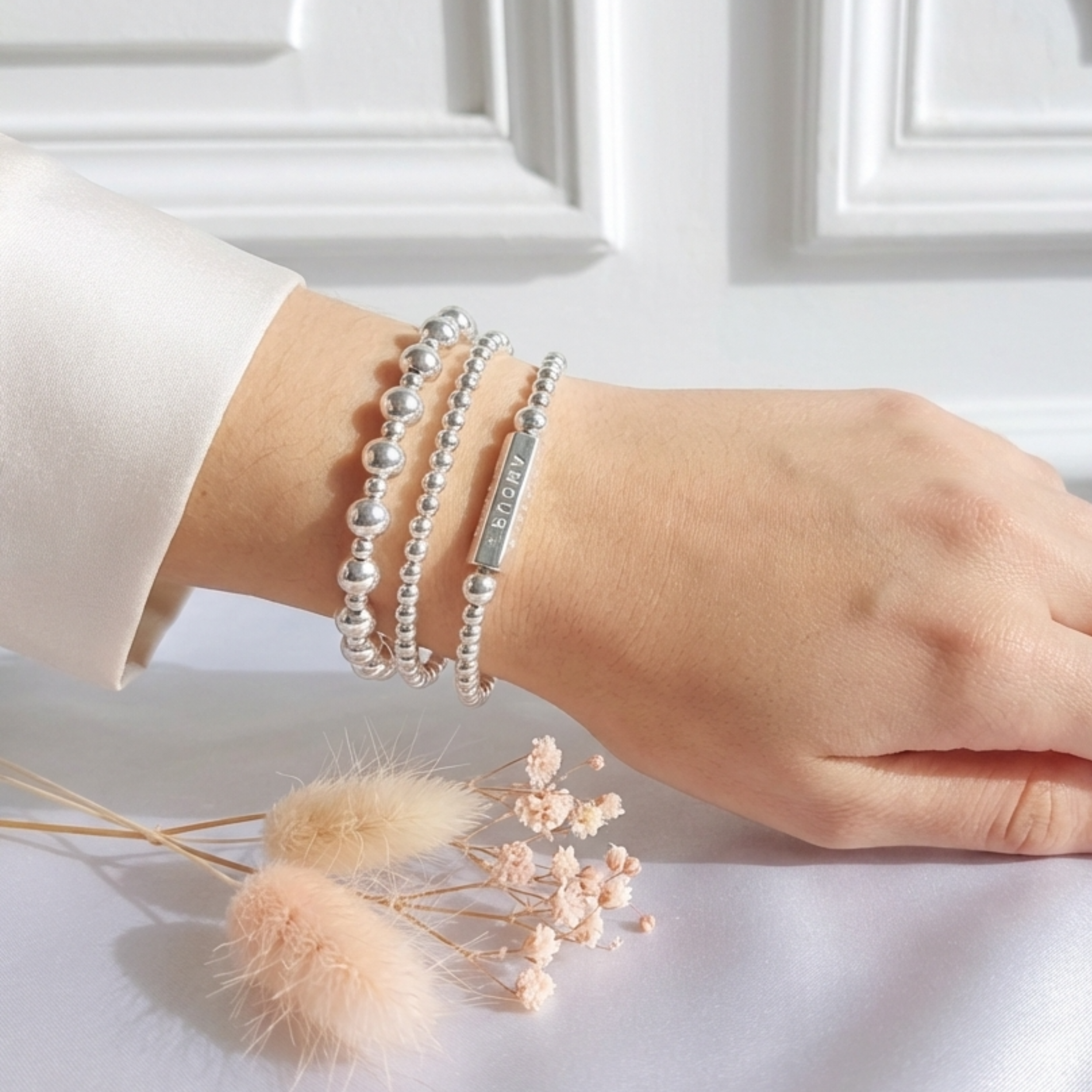bracelet-argent-massif-femme-elastique-perles-amulette-linsolente-bijoux