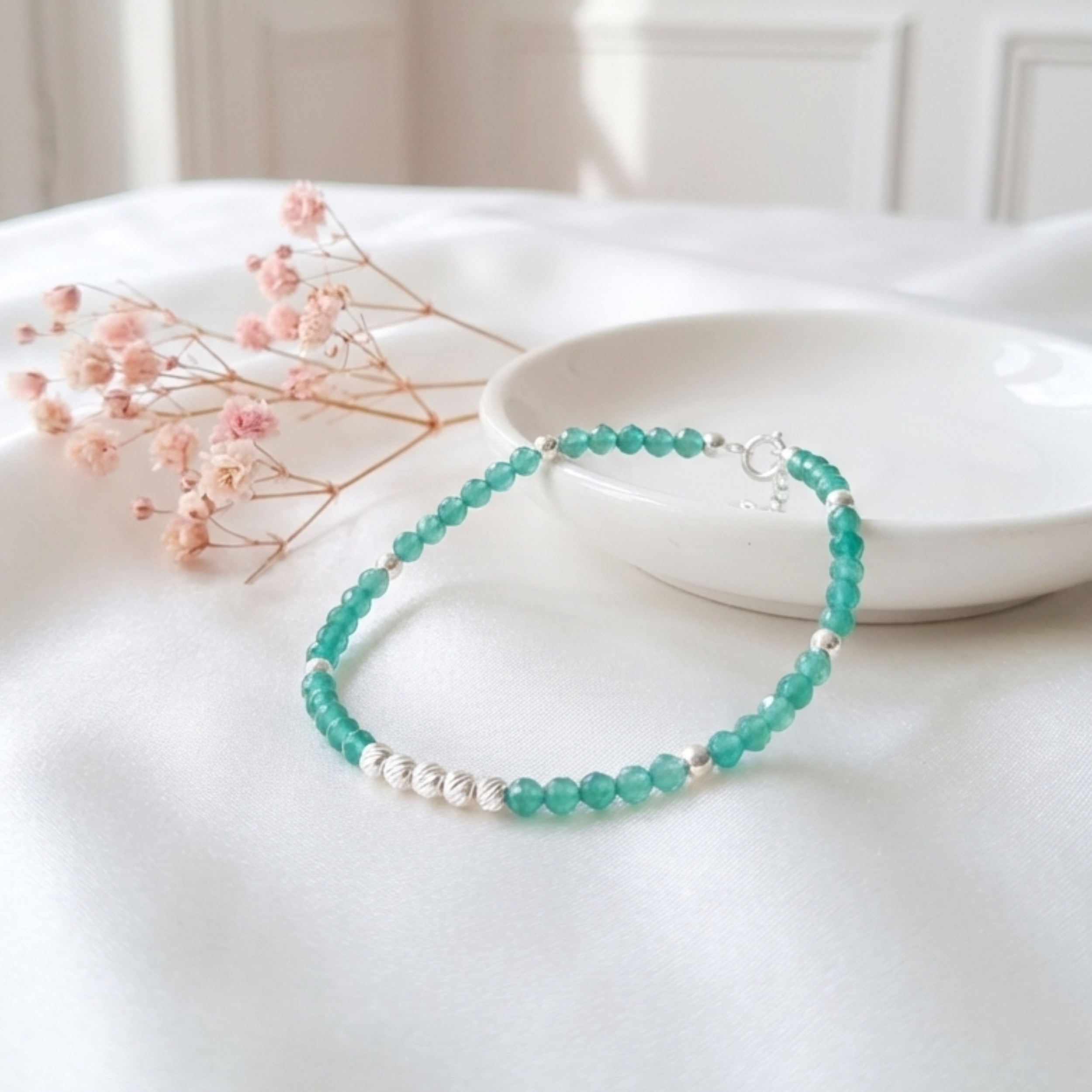 bracelet-perles-argent-massif-925-femme-agate-verte-lithothérapie-l-insolente-bijoux