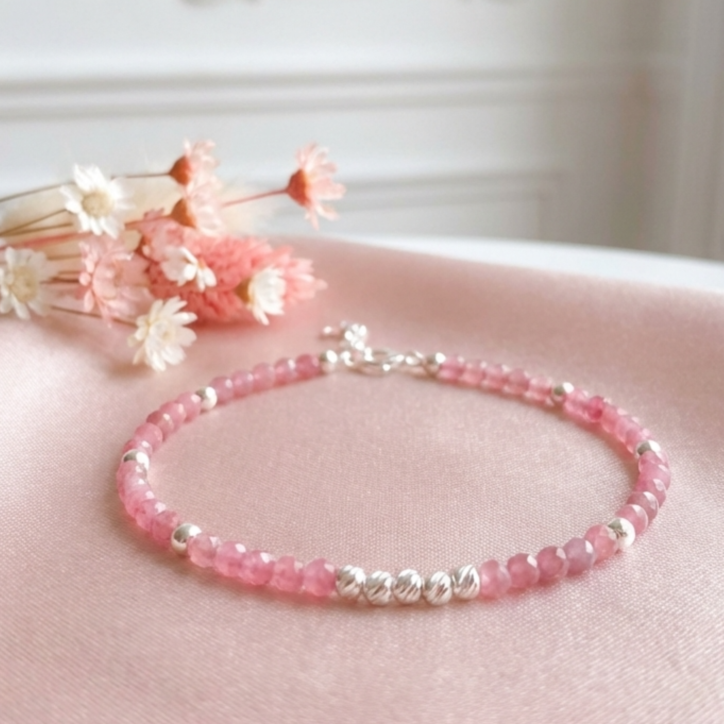 bracelet-perles-argent-massif-925-femme-tourmaline-rose-lithothérapie-l-insolente-bijoux