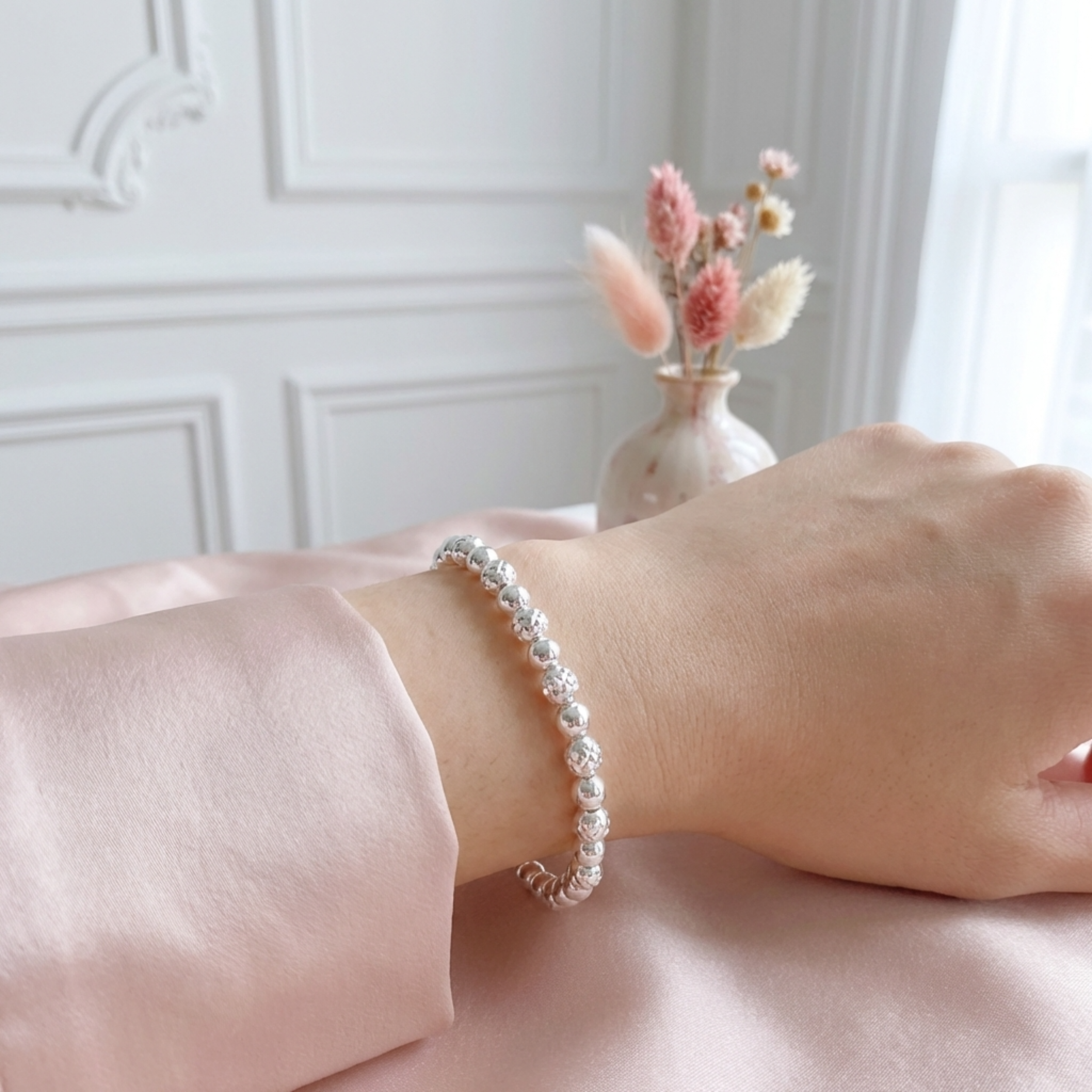 bracelet-perles-argent-massif-925-femme-elastique-perle-facetté-linsolente-bijoux