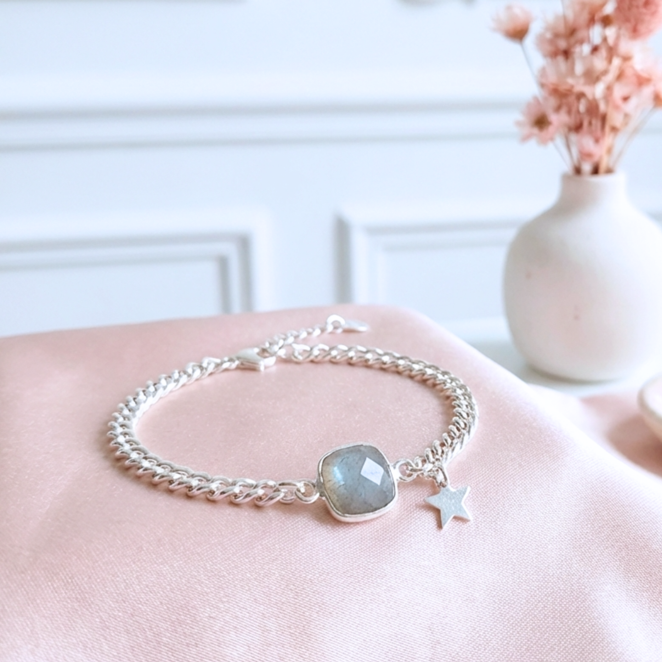 Bracelet Maille Marine 20CM Argent Massif 925/1000 Rhodié