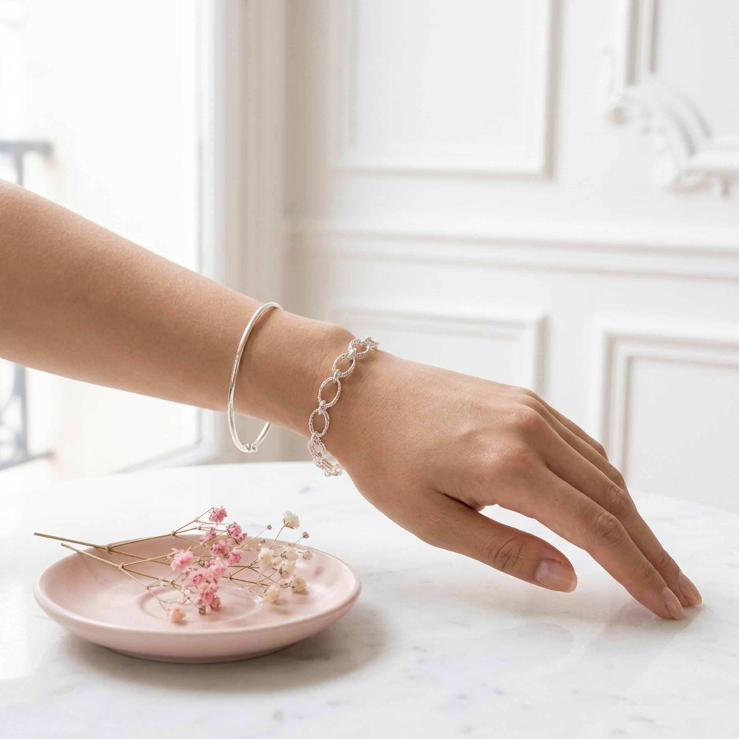 bracelet-argent-massif-925-femme-maillons-diamantés-linsolente-bijoux
