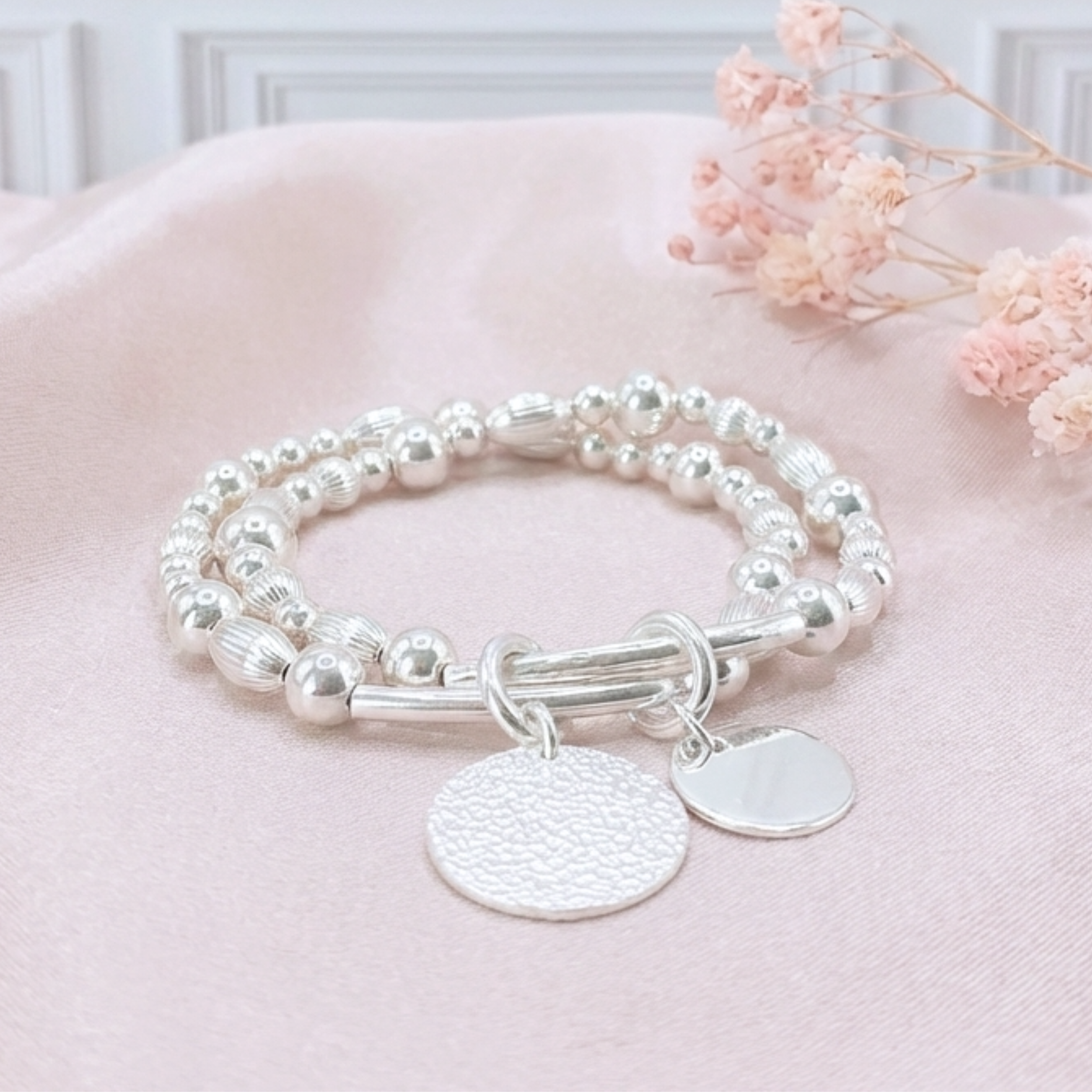 bracelet-argent-massif-925-double-rangs-elastique-medaille-femme-l-insolente-bijoux