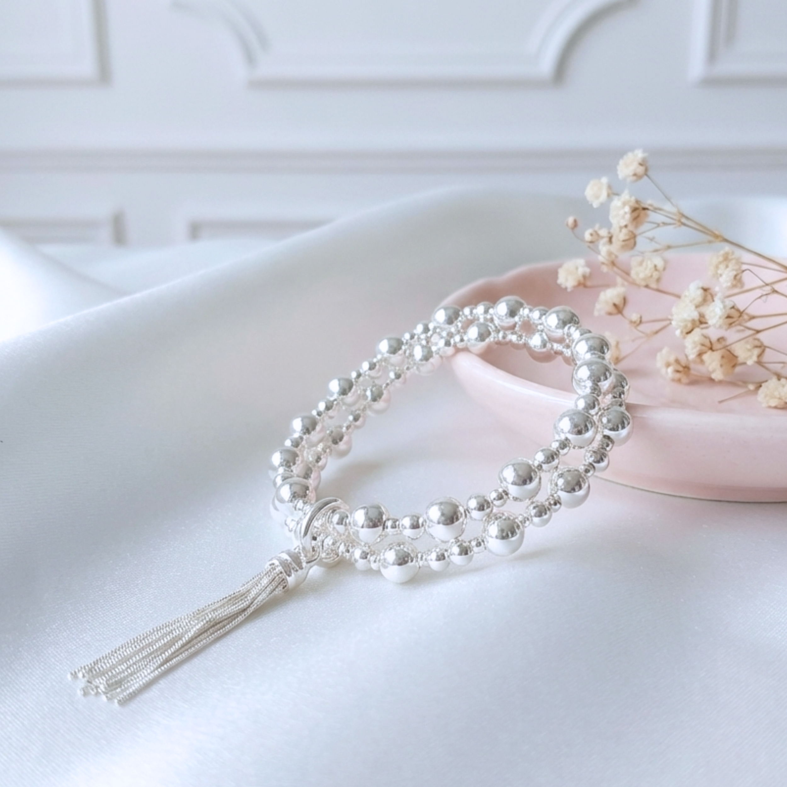 bracelet-perles-argent-massif-925-femme-double-tours-elastique-perles-pompon-l-insolente-bijoux
