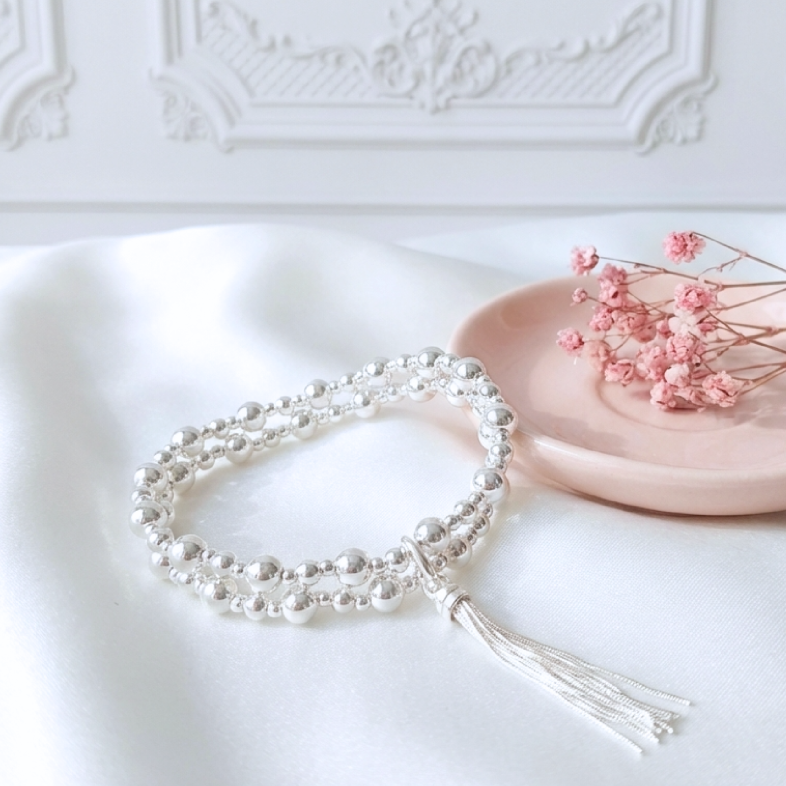 bracelet-argent-massif-925-femme-double-tours-elastique-perles-pompon-l-insolente-bijoux (2)