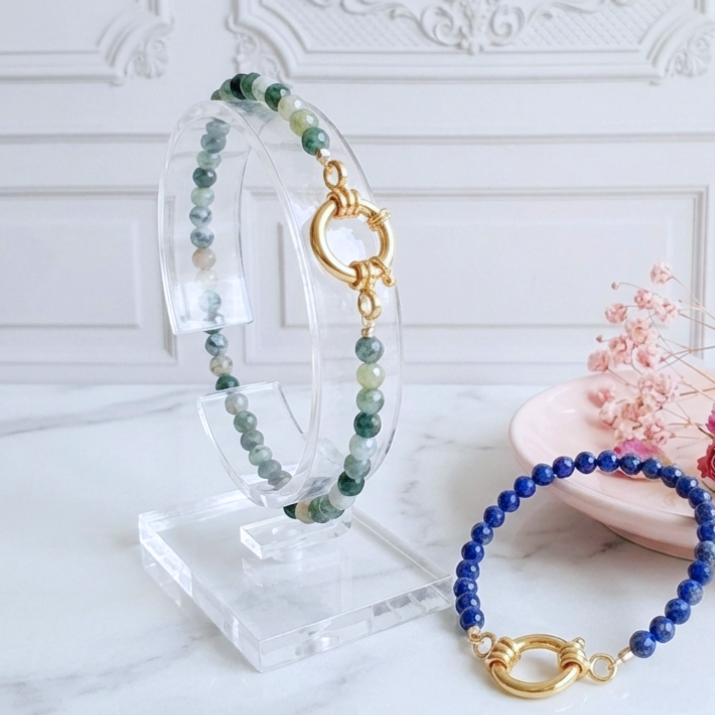 bracelet-femme-agate-verte-mousse-acier-inoxydable-lithotherapie-l-insolente-bijoux