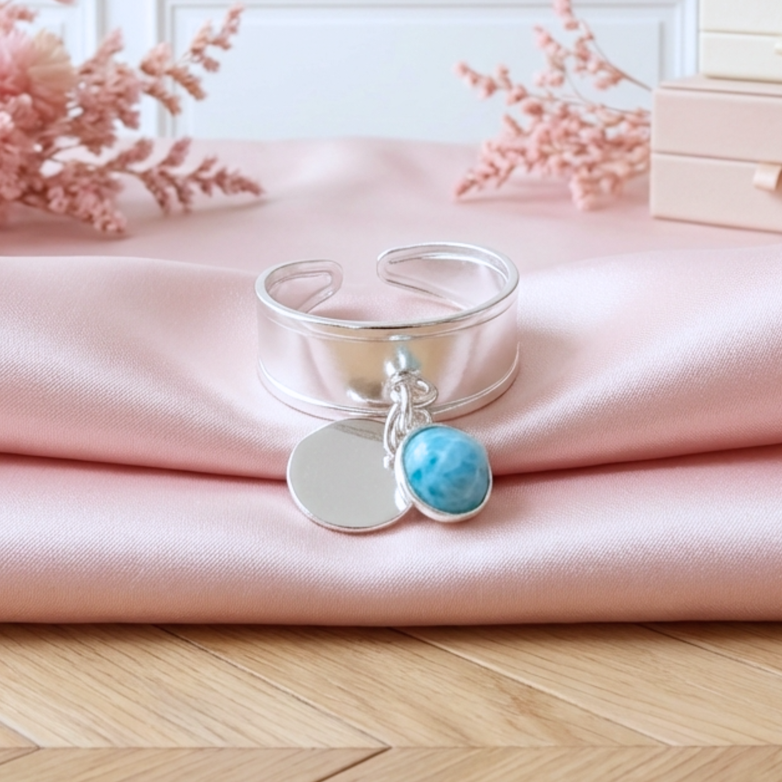 bague-reglable-ajustable-argent-925-femme-cabochon-amazonite-veritable-pastille-flora-l-insolente-bijoux