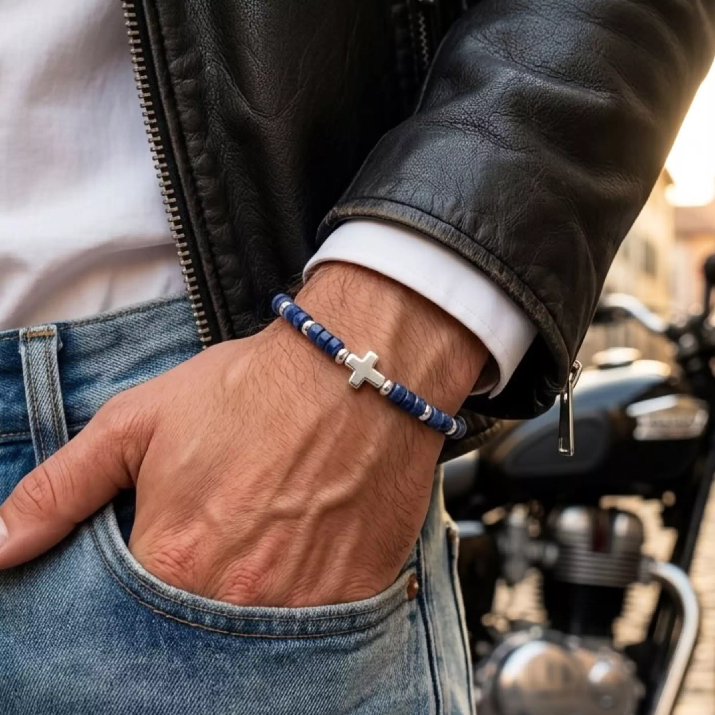 Bracelet homme MALO en argent 925 — L'Insolente Bijoux