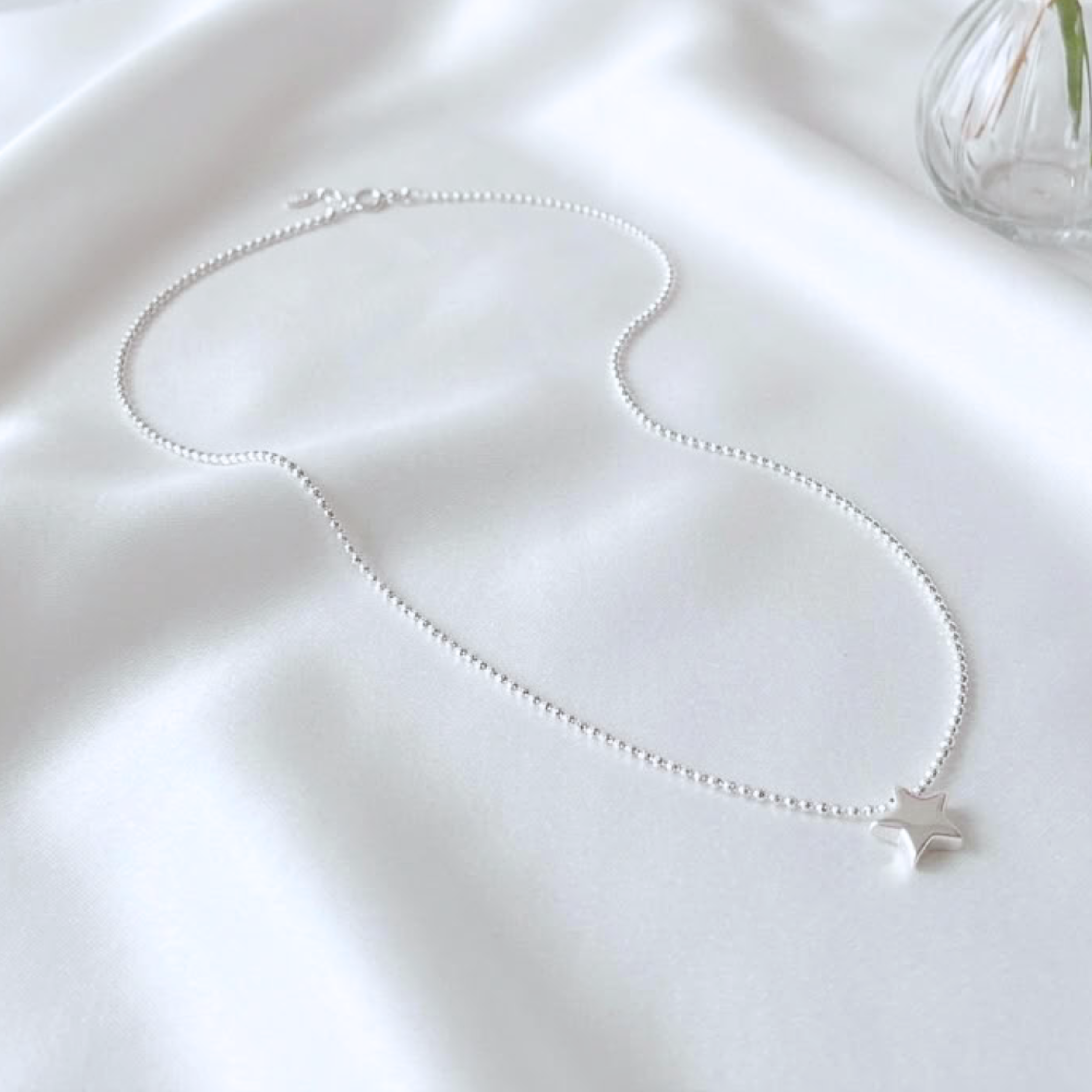 collier-argent-925-massif-passant-etoile-chaine-fine-boule-diamanté-brillante-linsolente-bijoux